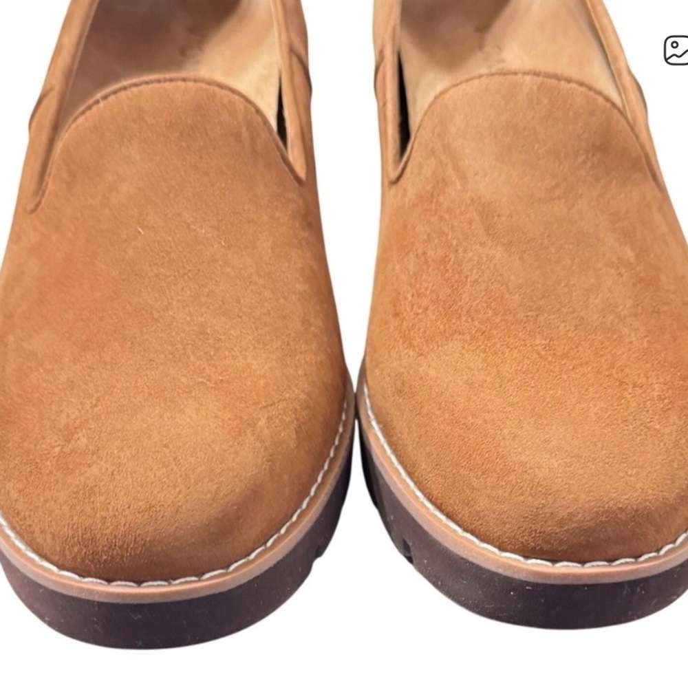 Vionic Willa Tan Suede Slip-On Wedge Clogs - Picture 5 of 12